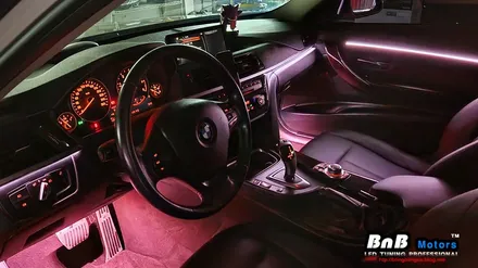 BMW 320d 매립형 DMX 엠비언트 라이트 튜닝! 실내 분위기를 바꿔주는 최고의 튜닝 아이템! 야간 드라이빙이 즐거워집니다! 거제 부산 창원 비앤비모터스! / 거제 연초면
