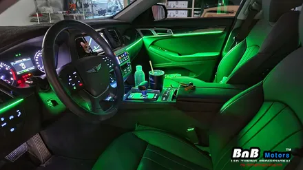 제네시스 G80(DH) 비노출 간접조명 엠비언트 라이트 튜닝! 실내튜닝 필수 아이템! 거제 부산 창원 비앤비모터스! / 거제 연초면