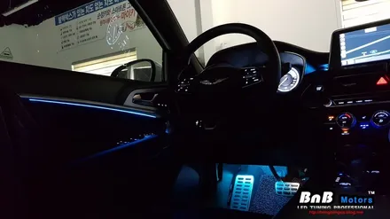 제네시스 G70 비노출 매립형 엠비언트 튜닝! 순정처럼 깔끔한 마감의 비노출 히든 엠비언트 전문! G70엠비언트 맛집! 경남 거제 창원 부산 비앤비모터스! / 거제 연초면
