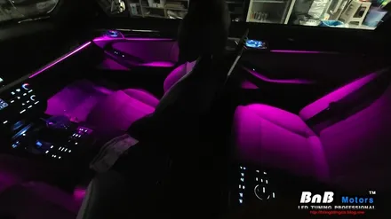 제네시스 G80 스포츠 실내 인테리어를 고급스럽게~!! 매립형 엠비언트로 업그레이드하세요!! 경남 거제 창원 부산 엠비언트튜닝 비앤비모터스 / 거제 연초면