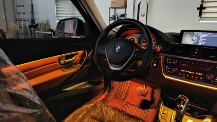 BMW 320d (F30) 실내 비노출 히든 엠비언트 무드등 튜닝! 야간 드라이빙이 즐거워지는 필수 튜닝 아이템! 거제 창원 부산 엠비언트 튜닝 / 거제 연초면