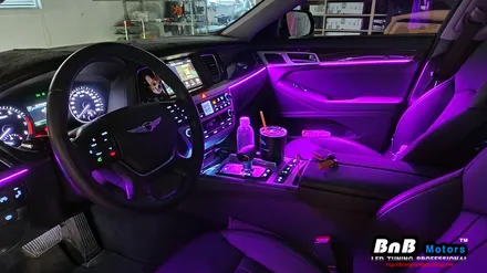 제네시스 G80(DH) 비노출 간접조명 엠비언트 라이트 튜닝! 실내튜닝 필수 아이템! 거제 부산 창원 비앤비모터스! / 거제 연초면