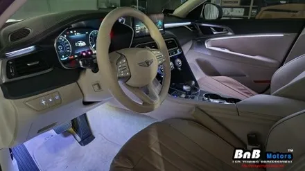 제네시스 G70 비노출 간접조명 엠비언트 라이트 튜닝! 눈부심없이 은은하게 밝혀주는 무드램프 튜닝! 거제 부산 창원 비앤비모터스! / 거제 연초면