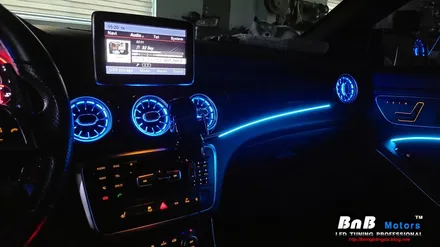 벤츠 CLA 45 AMG 실내 매립형 인핏 엠비언트 무드등 튜닝! 터빈 송풍구 엠비언트까지 감각적인 실내 인테리어 완성! 경남 거제 창원 부산 엠비언트튜닝 / 거제 연초면