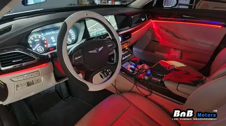 EQ900 순정 엠비언트 광량 업그레이드! 어둡고 침침했던 순정 엠비언트를 10배이상 밝고 선명하게 업그레이드! 거제 부산 창원 엠비언트튜닝! / 거제 연초면