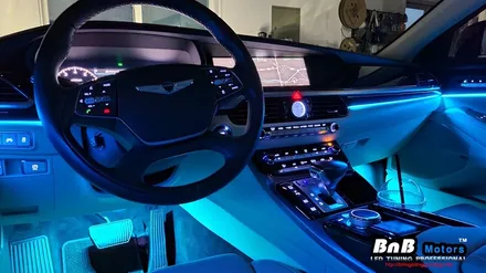 제네시스 EQ900 비노출 엠비언트 실내 무드등 튜닝! 순정을 뛰어넘는 퀄리티로 무드등 튜닝의 정점을 찍다! 경남 거제 창원 부산 김해 울산 비앤비모터스! / 거제 연초면