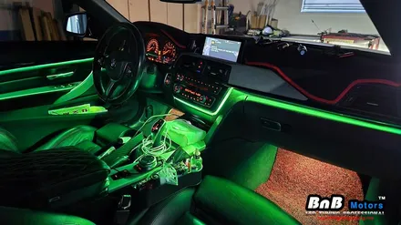 BMW 428i 컨버터블 실내 비노출 간접조명 엠비언트라이트 튜닝! 순정 느낌 그대로 눈부심없는 간접조명 무드램프 튜닝! 거제 부산 창원 비앤비모터스! / 거제 연초면