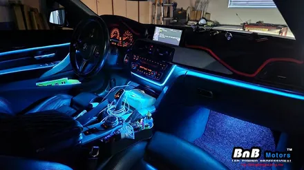 BMW 428i 컨버터블 실내 비노출 간접조명 엠비언트라이트 튜닝! 순정 느낌 그대로 눈부심없는 간접조명 무드램프 튜닝! 거제 부산 창원 비앤비모터스! / 거제 연초면