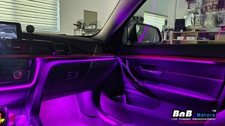 BMW 420d 그란쿠페 비노출 엠비언트 무드등 튜닝! 순정처럼 깔끔한 마감의 엠비언트 시공으로 실내 감성을 업그레이드! 창원 부산 엠비언트 / 거제 연초면