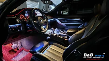 BMW 428i 컨버터블 실내 비노출 간접조명 엠비언트라이트 튜닝! 순정 느낌 그대로 눈부심없는 간접조명 무드램프 튜닝! 거제 부산 창원 비앤비모터스! / 거제 연초면