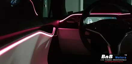 테슬라 전기차 모델 S 스마트 RGB 풀 컬러 엠비언트 라이트 튜닝. 부산 창원 통영 거제 자동차 튜닝[비앤비 모터스] / 거제 연초면