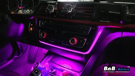 BMW 420d 그란쿠페 비노출 엠비언트 무드등 튜닝! 순정처럼 깔끔한 마감의 엠비언트 시공으로 실내 감성을 업그레이드! 창원 부산 엠비언트 / 거제 연초면