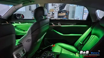 제네시스 DH 비노출 간접조명 엠비언트 라이트 튜닝! 칙칙했던 실내 인테리어를 감성적으로 업그레이드! 거제 부산 창원 엠비언트튜닝 비앤비모터스! / 거제 연초면