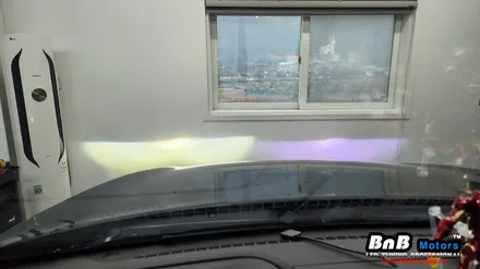 렉스턴 스포츠 어둡고 답답했던 HID라이트를 밝고선명한 LED램프로 업그레이드! 완벽하게 밝아진 시인성으로 야간운전이 편안해집니다. 거제 고현 옥포 수월 비앤비모터스! / 거제 연초면