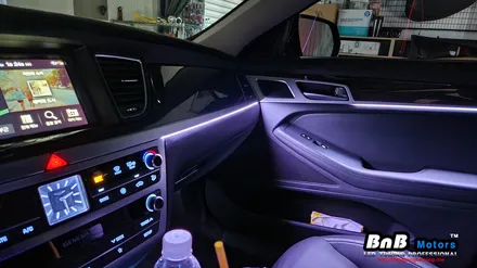 제네시스 G80(DH) 비노출 간접조명 엠비언트 라이트 튜닝! 실내튜닝 필수 아이템! 거제 부산 창원 비앤비모터스! / 거제 연초면