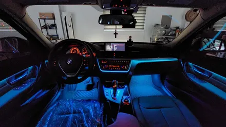 BMW 320d (F30) 실내 비노출 히든 엠비언트 무드등 튜닝! 야간 드라이빙이 즐거워지는 필수 튜닝 아이템! 거제 창원 부산 엠비언트 튜닝 / 거제 연초면