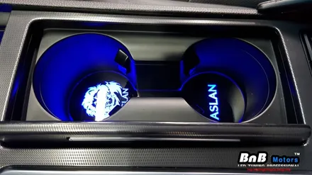 [거제 아슬란 튜닝] 아슬란 LED 컵 홀더 & 플레이트 장착, 비앤비 모터스 / 거제 연초면