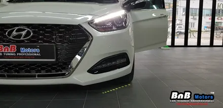 I40 신형개조차량에 EQ900 턴시그널 이식, 대형 LED 깜빡이의 위엄!! / 거제 연초면