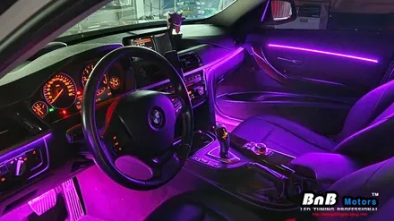 BMW 320d 매립형 DMX 엠비언트 라이트 튜닝! 실내 분위기를 바꿔주는 최고의 튜닝 아이템! 야간 드라이빙이 즐거워집니다! 거제 부산 창원 비앤비모터스! / 거제 연초면
