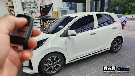 올뉴 모닝 사이드미러 오토 락폴딩 시공! 차량 잠금시 자동으로 사이드미러를 접어주는 편리한 기능! 거제 통영 락폴딩! / 거제 연초면