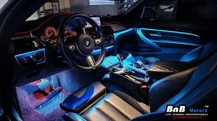 BMW 428i 컨버터블 실내 비노출 간접조명 엠비언트라이트 튜닝! 순정 느낌 그대로 눈부심없는 간접조명 무드램프 튜닝! 거제 부산 창원 비앤비모터스! / 거제 연초면