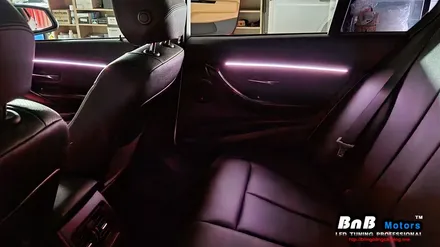 BMW 320d 매립형 DMX 엠비언트 라이트 튜닝! 실내 분위기를 바꿔주는 최고의 튜닝 아이템! 야간 드라이빙이 즐거워집니다! 거제 부산 창원 비앤비모터스! / 거제 연초면