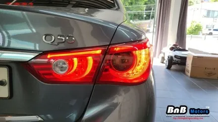 인피니티 Q50 테일램프 브레이크 램프 고장 수리! 자동차 LED 고장수리! 거제 부산 창원 비앤비모터스! / 거제 연초면