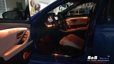BMW M5(f10) 5시리즈 실내 무드등 업그레이드! 3세대 스마트 엠비언트라이트 튜닝! 거제 통영 진주 엠비언트 전문점 비앤비모터스 / 거제 연초면