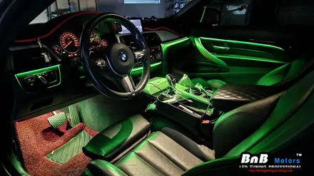 BMW 428i 컨버터블 실내 비노출 간접조명 엠비언트라이트 튜닝! 순정 느낌 그대로 눈부심없는 간접조명 무드램프 튜닝! 거제 부산 창원 비앤비모터스! / 거제 연초면