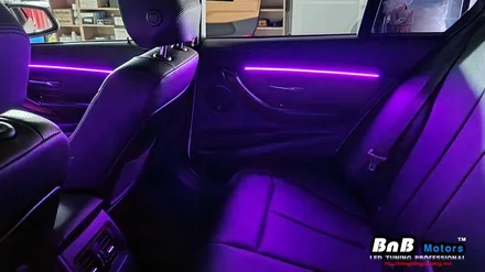 BMW 320d 매립형 DMX 엠비언트 라이트 튜닝! 실내 분위기를 바꿔주는 최고의 튜닝 아이템! 야간 드라이빙이 즐거워집니다! 거제 부산 창원 비앤비모터스! / 거제 연초면