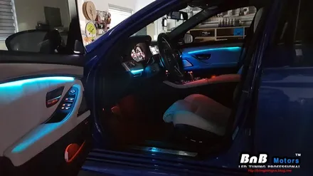 BMW M5(f10) 5시리즈 실내 무드등 업그레이드! 3세대 스마트 엠비언트라이트 튜닝! 거제 통영 진주 엠비언트 전문점 비앤비모터스 / 거제 연초면