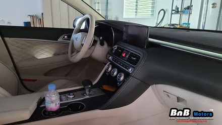 제네시스 G70 대시보드 비노출 엠비언트와 도어 손잡이 무드등 튜닝으로 실내 분위기를 업그레이드! 경남 거제 창원 부산 비앤비모터스! / 거제 연초면