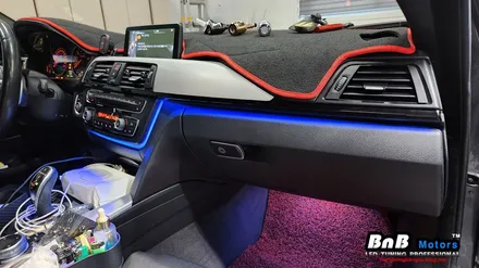 BMW 428i 컨버터블 실내 비노출 간접조명 엠비언트라이트 튜닝! 순정 느낌 그대로 눈부심없는 간접조명 무드램프 튜닝! 거제 부산 창원 비앤비모터스! / 거제 연초면