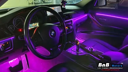 BMW 320d 매립형 DMX 엠비언트 라이트 튜닝! 실내 분위기를 바꿔주는 최고의 튜닝 아이템! 야간 드라이빙이 즐거워집니다! 거제 부산 창원 비앤비모터스! / 거제 연초면