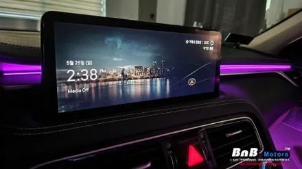 제네시스 G70 비노출 간접조명 엠비언트 라이트 튜닝! 눈부심없이 은은하게 밝혀주는 무드램프 튜닝! 거제 부산 창원 비앤비모터스! / 거제 연초면