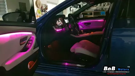 BMW M5(f10) 5시리즈 실내 무드등 업그레이드! 3세대 스마트 엠비언트라이트 튜닝! 거제 통영 진주 엠비언트 전문점 비앤비모터스 / 거제 연초면