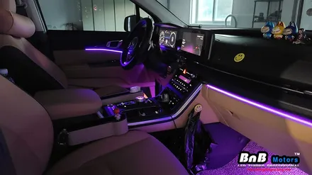 카니발 KA4 매립형 인핏 엠비언트로 실내 인테리어를 업그레이드! 깔끔한 마감과 선명한 시인성의 엠비언트 튜닝으로 가족과함께 즐거운 드라이빙~ 경남 거제 창원 부산 비앤비모터스 / 거제 연초면