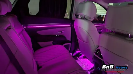 투싼 NX4 순정연동 DMX 매립형 엠비언트 무드등 튜닝! 밋밋했던 순정 엠비언트에 날개를 달아보자! 차량 가득 감성 넘치는 무드램프 튜닝! 거제 창원 부산 비앤비모터스! / 거제 연초면