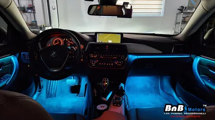 BMW 420d 그란쿠페 비노출 간접조명 엠비언트 라이트 튜닝! 감성적인 인테리어를 완성하는 필수 튜닝 아이템! 거제 부산 창원 비앤비모터스! / 거제 연초면