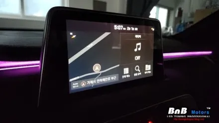 제네시스G70 비노출 간접조명 엠비언트 라이트 튜닝! 이질감 제로 눈부심 제로 엠비언트 튜닝! 거제 부산 창원 비앤비모터스! / 거제 연초면