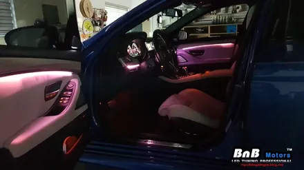 BMW M5(f10) 5시리즈 실내 무드등 업그레이드! 3세대 스마트 엠비언트라이트 튜닝! 거제 통영 진주 엠비언트 전문점 비앤비모터스 / 거제 연초면