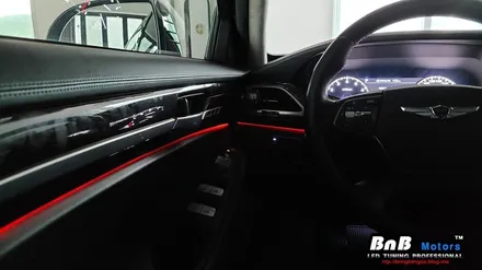 제네시스 EQ900 순정 앰비언트 밝기 업그레이드! 있는듯 없는듯한 순정 엠비언트를 10배 밝은 엠비어트로 만들어보자! 경남 거제 창원 부산 김해 울산 비앤비모터스 / 거제 연초면