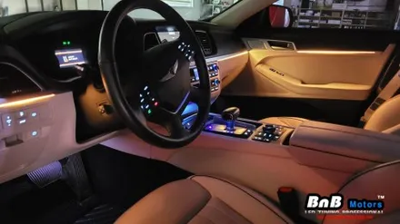 제네시스 G80(DH) 비노출 간접조명 엠비언트 라이트 튜닝! 순정같은 마감에 눈부심없는 무드램프 튜닝으로 실내분위기 업그레이드! 거제 부산 창원 엠비언트튜닝!