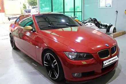 BMW 328I 컨버터블 전체랩핑시공과 금색포인트랩핑의 조합 / 양주시 덕정동