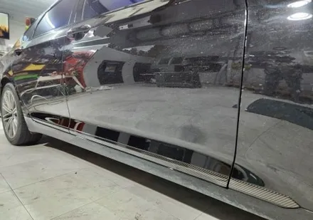 제네시스 G80 외캐치 도어하단 카본 부분랩핑 / 양주시 덕정동