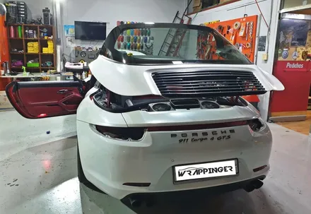 포르쉐 911 타르가 4GTS 락그레이 전체랩핑시공_랩핑거 / 양주시 덕정동