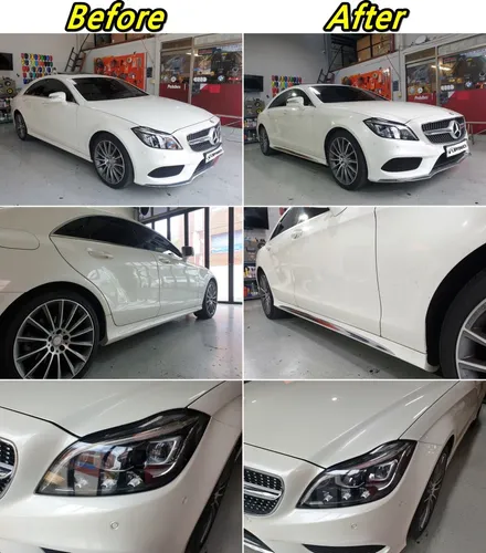 벤츠 cls400 라이트PPF / 사이드스컷크롬데칼 포인트랩핑 / 양주시 덕정동