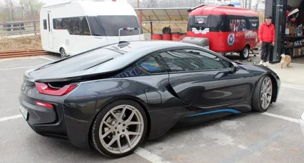BMW i8 실내 카본랩핑시공 / 양주시 덕정동