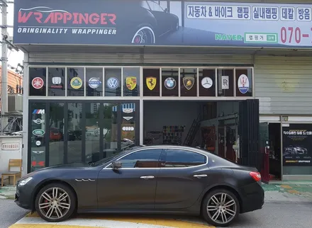 마세라티 기블리 전체랩핑_사틴블랙 전체랩핑_양주 랩핑거             서울,남양주,양주 ,의정부 랩핑전문샾 / 양주시 덕정동