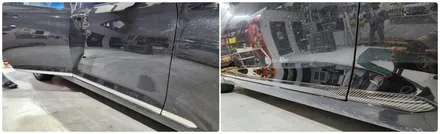 제네시스 G80 외캐치 도어하단 카본 부분랩핑 / 양주시 덕정동